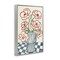 Stupell Industries Flower Vase on Minimal Checkered Framed Giclee, design by JJ Design House LLC